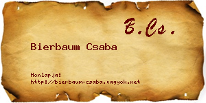 Bierbaum Csaba névjegykártya